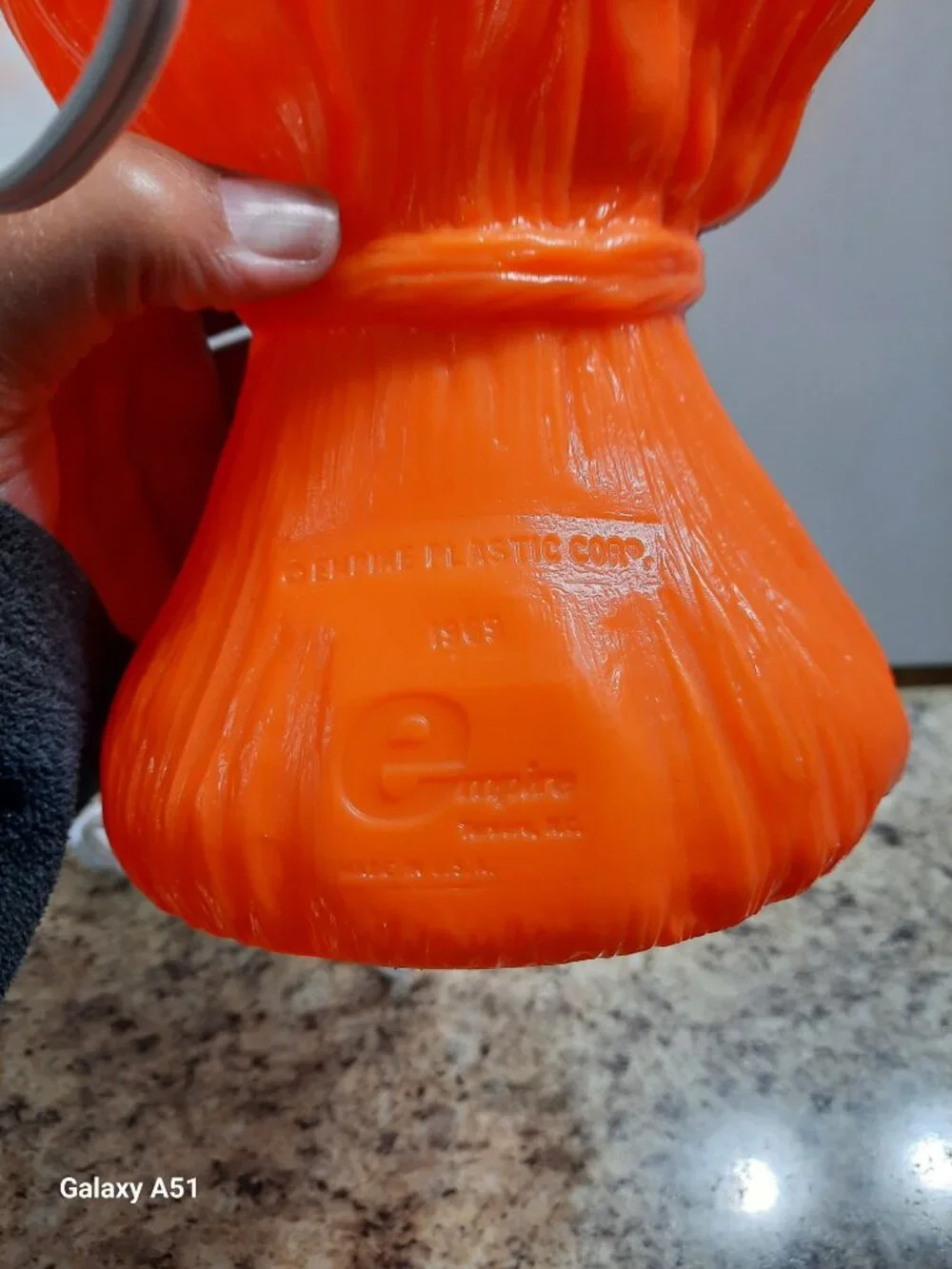 Vintage 1969 Empire Halloween Blow Mold Pumpkin Witch Hat Lighted 14